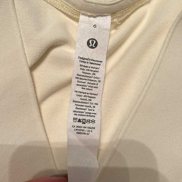 Lululemon Women's baby yellow Sleeveless Top - Picture 3 of 4